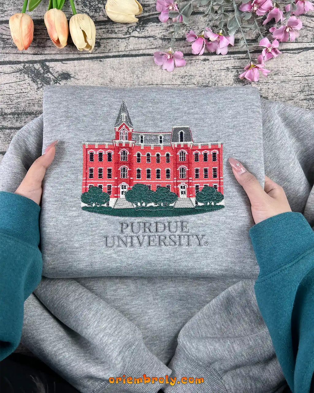 Purdue University unisex crewneck with classic embroidery