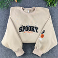 Spooky Season embroidered sweatshirt with ghost Halloween design