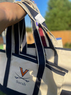 Custom College Embroidered Tote Bag – Personalized University Canvas Tote Gift